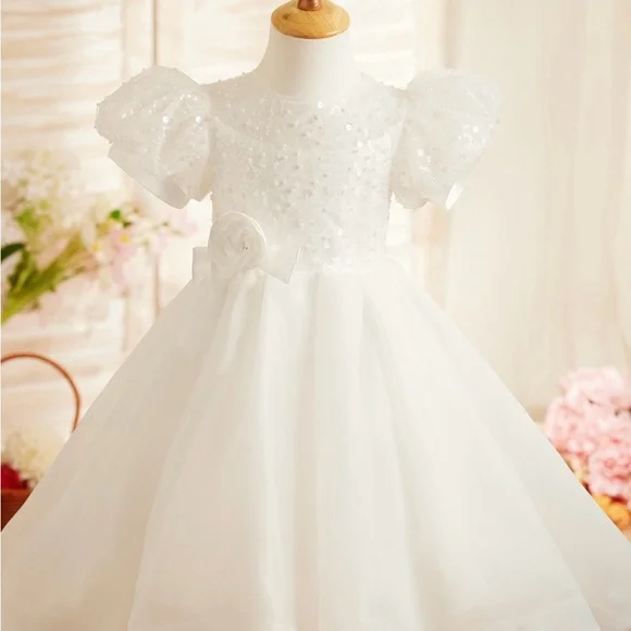 JJs House Ivory Flower Girl Dress